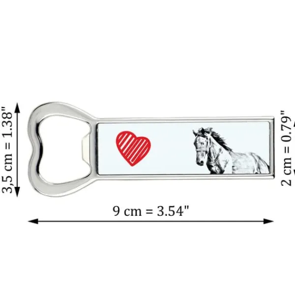 Mustang - flaskeåbner med hest, personlig køleskabsåbner, unik gave til en mand fra Art-Dog Discount