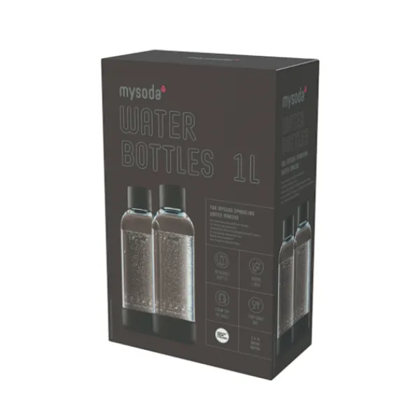 Mysoda PET-flaska 1L 2-pack, Black Sale