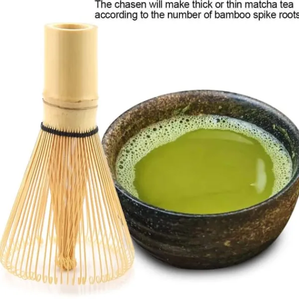 Mixere Og Blendere>Naturlig Bambus Te Piskeris Chasen Tilberedning af Matcha Pulver Børsteværktøj (72 Sten)