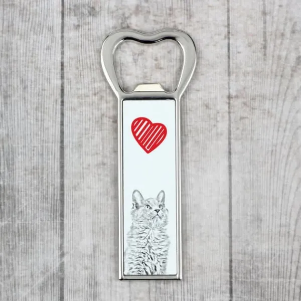 Nebelung - flaskeåbner med en kat, personlig køleskabsåbner, unik gave til en mand fra Art-Dog Outlet