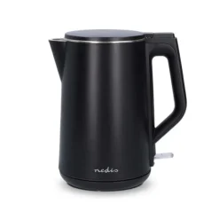 Nedis Elkedel | 1.5 l | Plast | Sort | Drejelig 360 grader | Skjult varmeelement | Strix®-controller | Beskyttelse mod kogetørring New