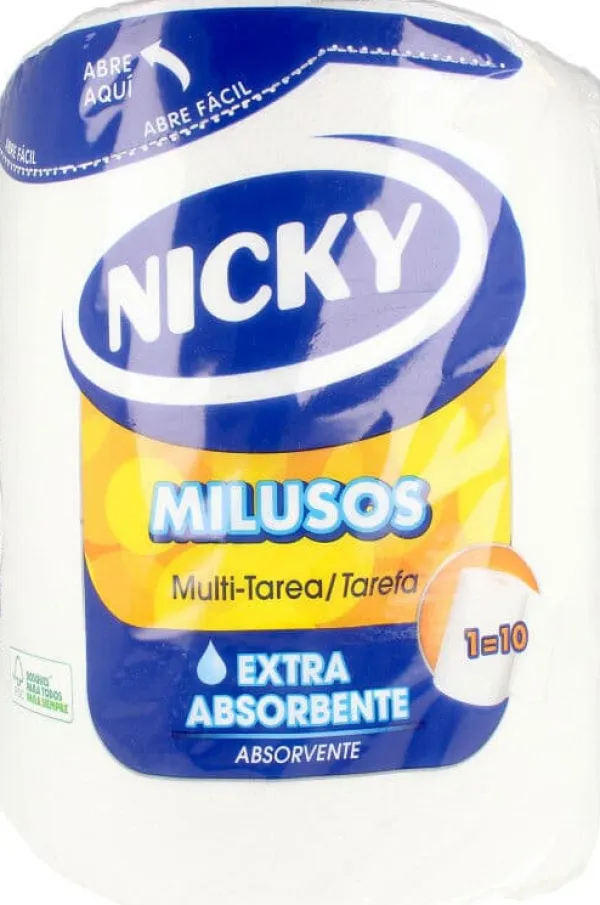 Aftørringspapir>Nicky Multiusos Extra Absorbent Paper 1 = 10 Rolls