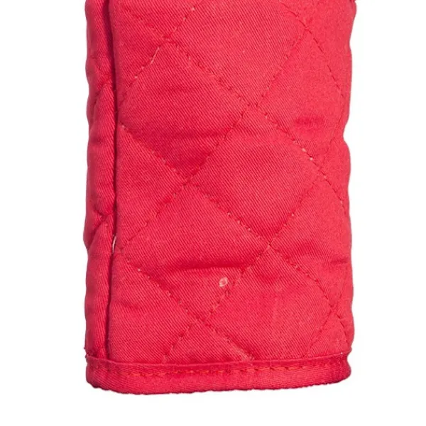 NICOLE RED grydelapper og ovnhandske i fuld længde, 100% bomuld med neopren, tyk rød