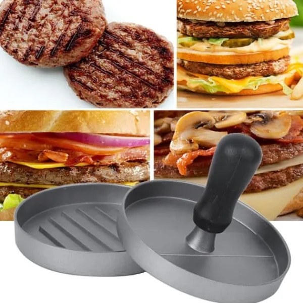 Pressere>Non-Stick hamburgerpressemaskine - zink aluminiumlegering Patty Form