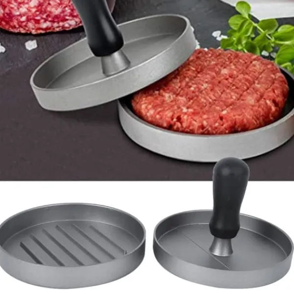 Pressere>Non-Stick hamburgerpressemaskine - zink aluminiumlegering Patty Form