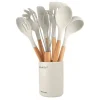 non-stick silikone bestiksæt og holder Vintage Cuisine Cream Outlet