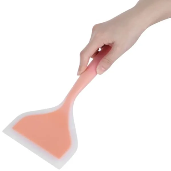 Stegepaletter>Non-stick silikone skovl spatel bred vender kage bøf pizza køkken køkkenredskaber (orange)