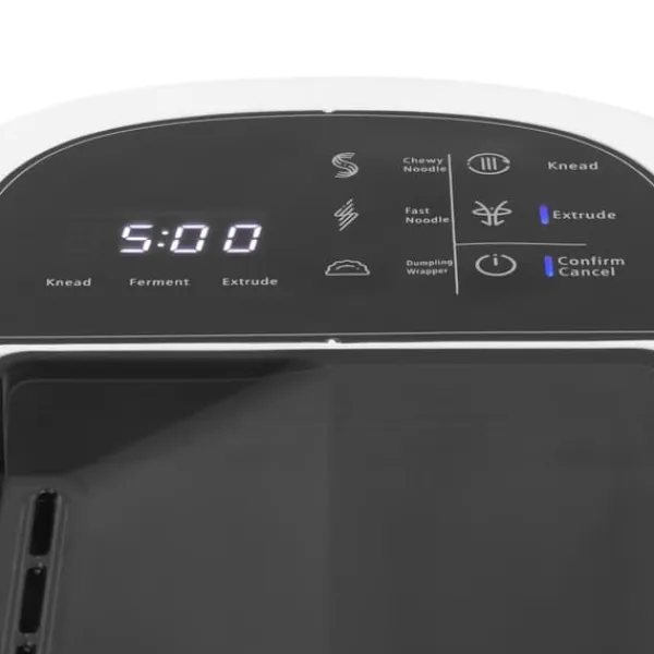 Nudelmaskine til hjemmebrug - Elektrisk pastamaskine - 220V - Automatisk - Multifunktion - Rustfrit stål - Pink Sale