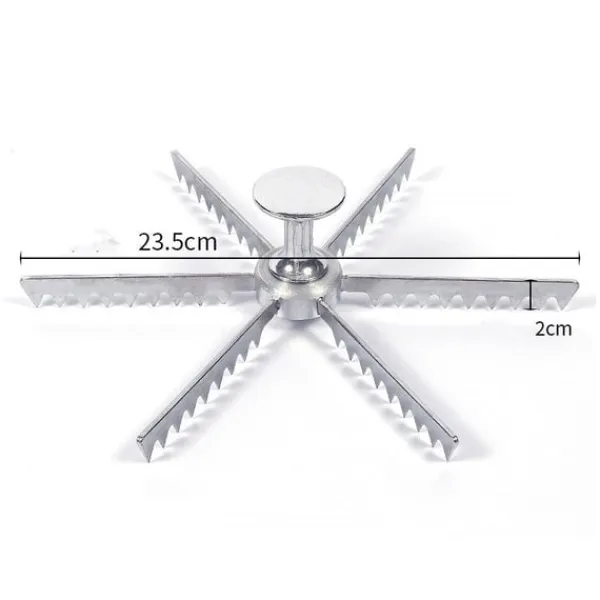 Pizzaskærere>Ny 6-Skivet Pizzaskærer - Pizzakniv i Aluminiumlegering