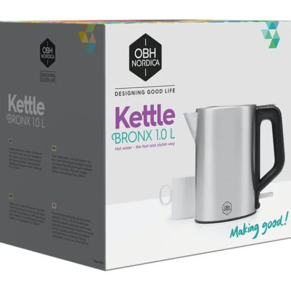 OBH Nordica Bronx -vandkoger 1 l, rustfrit stål