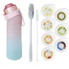 Beholdere Til Mad & Drikkevarer>OBOSOE Air-Up Luftvandsflaske 650ml – 7 smagskapsler | Sukkerfri & Aromatisk | Gradient Pink med Sup Tube