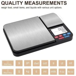 OBOSOE Digital køkkenvægt med dobbelte vejplader 10 kg/1 g og 500 g/0,01 g Discount