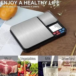 OBOSOE Digital køkkenvægt med dobbelte vejplader 10 kg/1 g og 500 g/0,01 g Discount