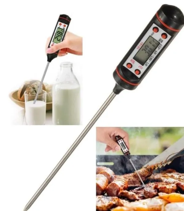 OBOSOE husholdningstermometer Digital LCD madlavningstermometer injektionsgrilltermometer til stegning, madlavning, grill / grill, bagning Online