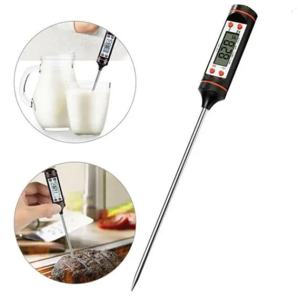 OBOSOE husholdningstermometer Digital LCD madlavningstermometer injektionsgrilltermometer til stegning, madlavning, grill / grill, bagning Online