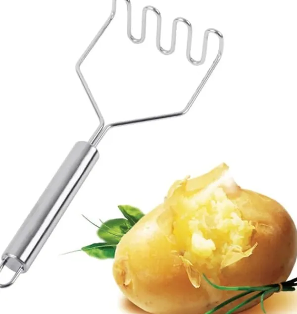 OBOSOE kartoffelpresse i rustfrit stål – køkkenredskab til kartoffelmos og grøntsager Clearance
