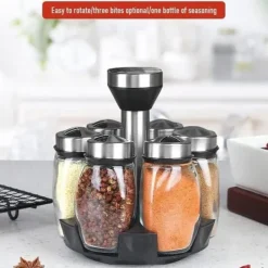 OBOSOE krydderi boks, krydderi dispenser, krydderi beholder, køkken, krydderi boks, glasflaske, peber, krydderi beholder, hylde, arrangør, flaske hold | CDON Clearance