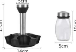 OBOSOE krydderi boks, krydderi dispenser, krydderi beholder, køkken, krydderi boks, glasflaske, peber, krydderi beholder, hylde, arrangør, flaske hold | CDON Clearance