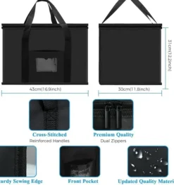 OBOSOE 40L køleboks/køletaske, foldbar termotaske til picnic og madlevering New