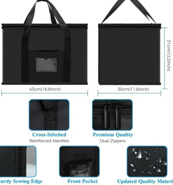 OBOSOE 40L køleboks/køletaske, foldbar termotaske til picnic og madlevering New