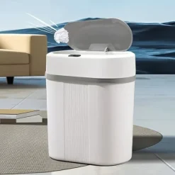 Skraldespande & Papirkurve>OBOSOE 12L Smart skraldespand med bevægelsessensor, batteridrevet automatisk skraldespand til køkken, badeværelse, soveværelse, hjem
