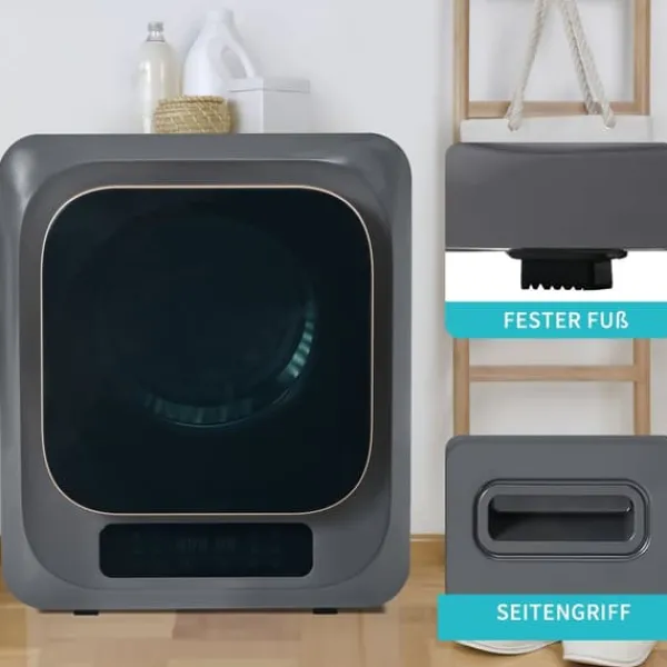 OBOSOE lufttørrer Rustfri 3 kg kapacitet Faktisk 4 kg 850W flertrinsfilter 6 Program Vægmonterbar til badeværelse Discount