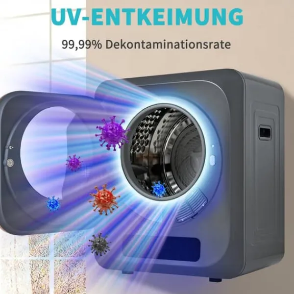 OBOSOE lufttørrer Rustfri 3 kg kapacitet Faktisk 4 kg 850W flertrinsfilter 6 Program Vægmonterbar til badeværelse Discount