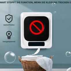 OBOSOE lufttørrer Rustfri 3 kg kapacitet Faktisk 4 kg 850W flertrinsfilter 6 Program Vægmonterbar til badeværelse Online