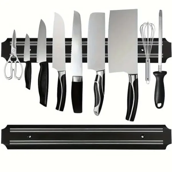 Køkkenorganisering>OBOSOE magnetisk knivholder 48cm – stærk magnetisk knivstativ til køkken, kreativt køkkentilbehør