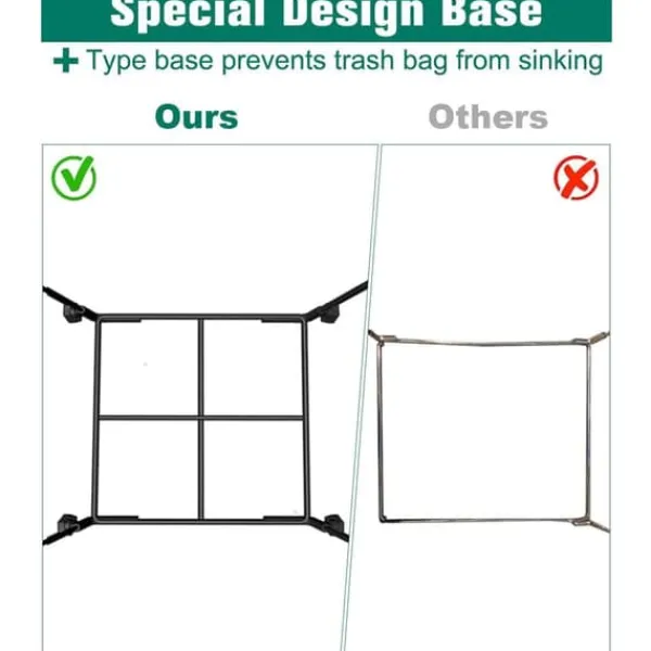 OBOSOE Metal haveaffaldsstativ 30-45 gallon – bærbar holder til blade, camping og fester Sale