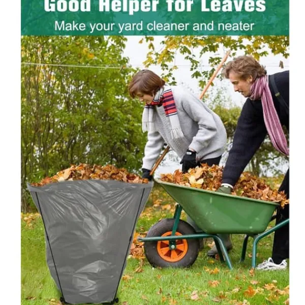 OBOSOE Metal haveaffaldsstativ 30-45 gallon – bærbar holder til blade, camping og fester Sale
