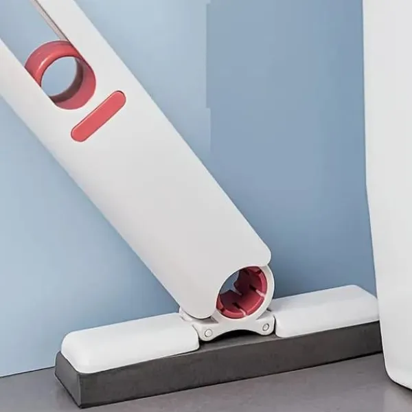 Rengøringsudstyr>OBOSOE Mini Moppe med Selvdrejende Funktion - Hvid Syntetisk Fiber til Hjemmet