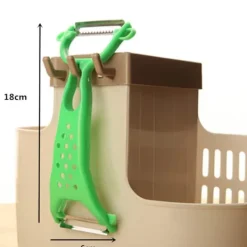 OBOSOE 2-pak 2-i-1 grøntsagsskræller og råostejern – dobbeltvirkende skræller i rustfrit stål med ergonomisk håndtag Outlet