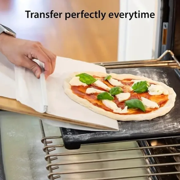 OBOSOE pizzaspade - non-stick overflade, langt håndtag, let at skubbe ind i ovnen, perfekt til overførsel af pizza, tåler opvaskemaskine Best