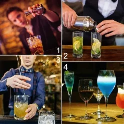 OBOSOE Premium Cocktail Shaker Set – 10-delt barudstyr i rustfrit stål Sale