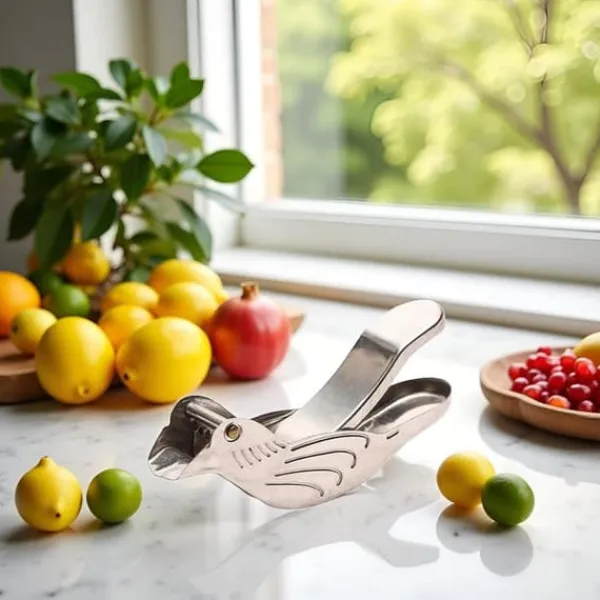 OBOSOE Rustfri Citruspresser – Fugleformet Manuel Juicer til Citron, Appelsin, Lime & Granatæble | Håndholdt Presser New