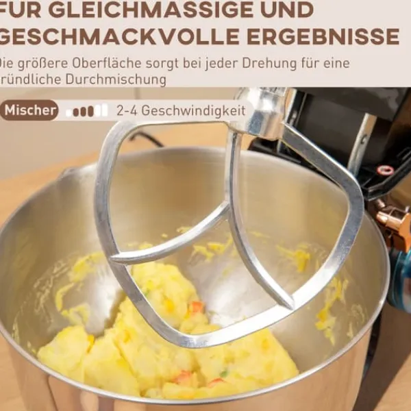 OBOSOE Standmixer – 6-trins Standmixer, 5.5L Rustfrit Stål Skål, Sort Outlet