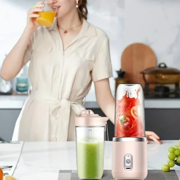 OBOSOE USB Juicer i krusformat - Bærbar Smoothie & Juice Blender med 6 3D-blade | 400 ml multifunktions saftpresser
