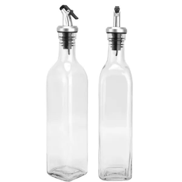 Oliedispenser Glas og Spraymalet Plast Oliedåse Flaske til Sojasauce Eddike Madlavning Vin Outlet
