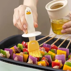 Olieflaske med silikonebørste Oliedispenserbeholder til køkkenbagning Madlavning Grillning Beige Discount