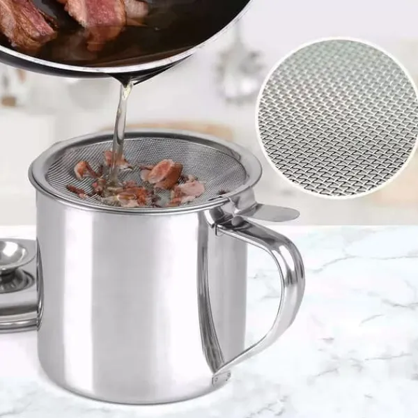 Olie- & Eddikebeholdere>Oliekandebeholder 1,2L med filterfilter KINGHOFF KH-1726