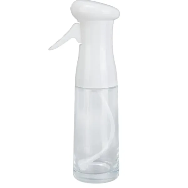 Oliesprayflaske - 300 ml, højtryk, ergonomisk håndtag, BBQ-bagning - hvid Sale