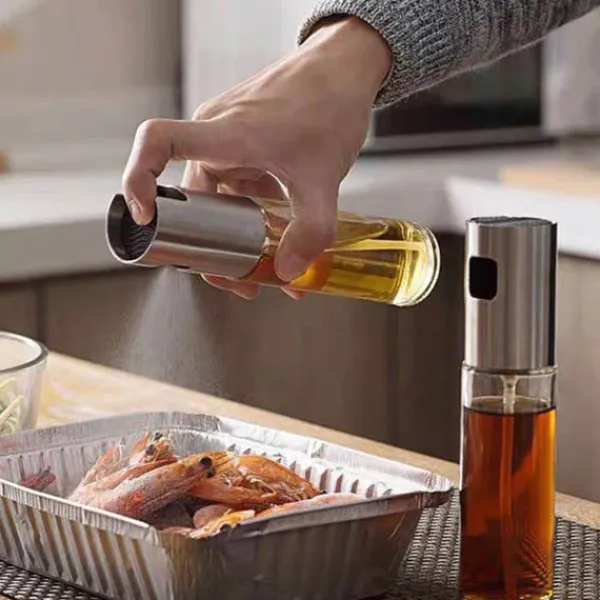 Olie- & Eddikebeholdere>OLIESPRØJTEFLASKE 100 ML TIL OLIEEDDIKE MED GLASSPRØJTE