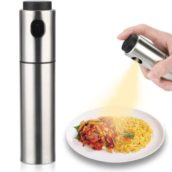 Olivenoliesprøjte til madolie Mister Rustfrit stål Olie- og eddikesprøjteflaske til grill, salat, madlavning, bagning Outlet