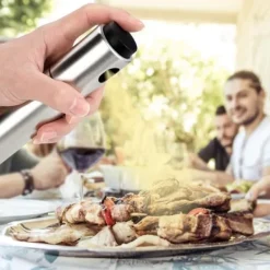 Olivenoliesprøjte til madolie Mister Rustfrit stål Olie- og eddikesprøjteflaske til grill, salat, madlavning, bagning Outlet