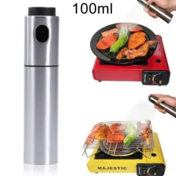 Olivenoliesprøjte til madolie Mister Rustfrit stål Olie- og eddikesprøjteflaske til grill, salat, madlavning, bagning Outlet