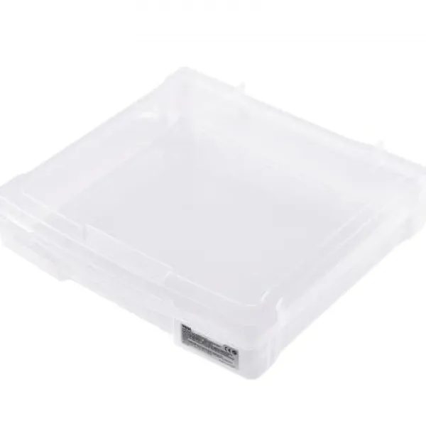 Opbevaringsæsker Til Hjemmet>Opbevaringsboks, Stabelbar plastik scrapbook papir organizer, 36x36x7,6 cm, Klar, Opbevaring