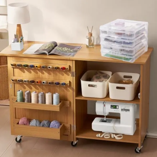 Opbevaringsæsker Til Hjemmet>Opbevaringsboks, Stabelbar plastik scrapbook papir organizer, 36x36x7,6 cm, Klar, Opbevaring