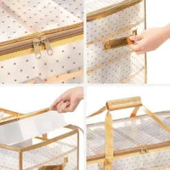 Opbevaringsboks til julekugler – Semi-transparent – Guld Hot