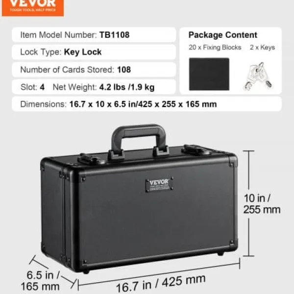 Opbevaringsboks til vurderede kort, 4 rum, 42.5x25.5x16.5 cm, Opbevaring New